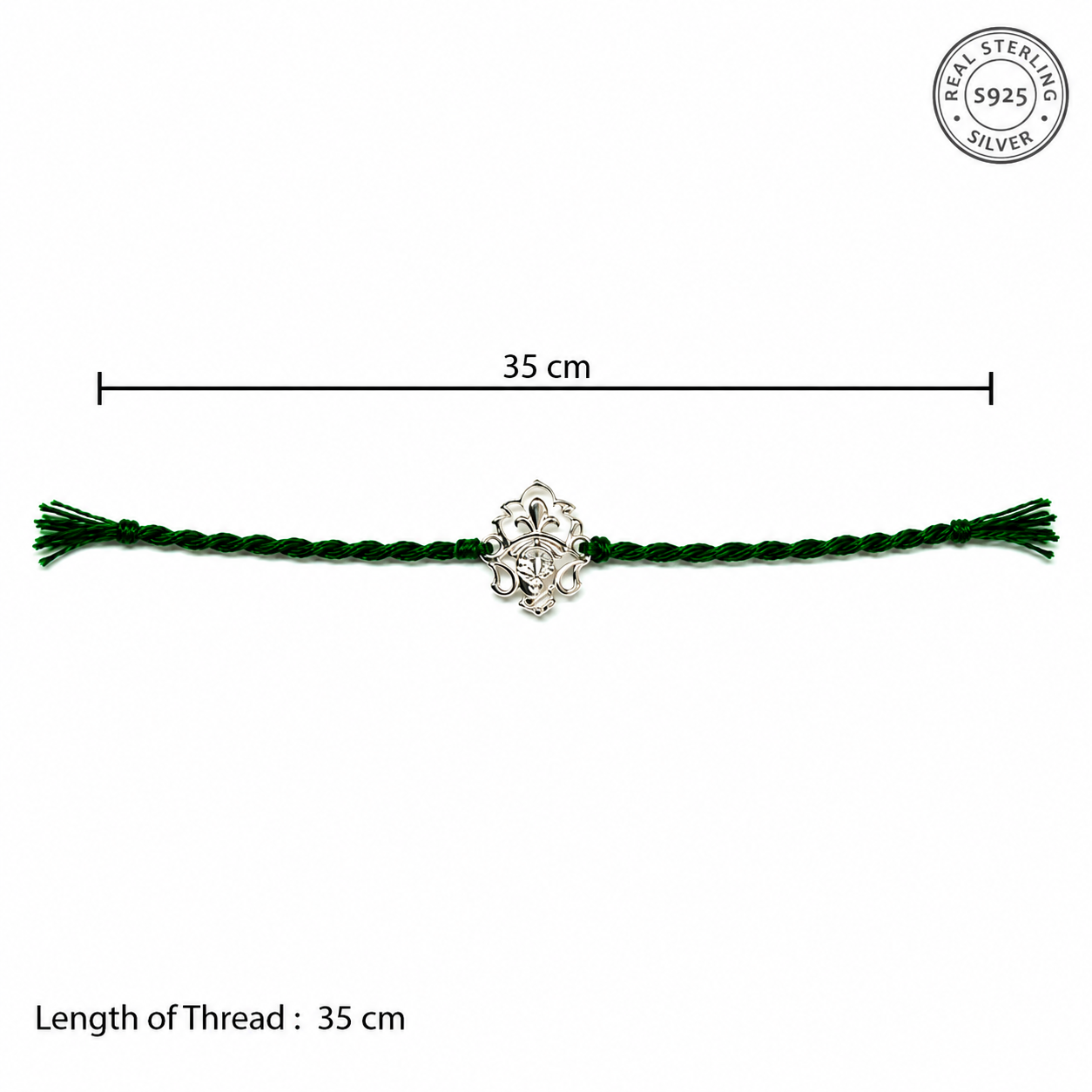 Handmade Durga Mata 925 Silver Hallmarked Rakhi