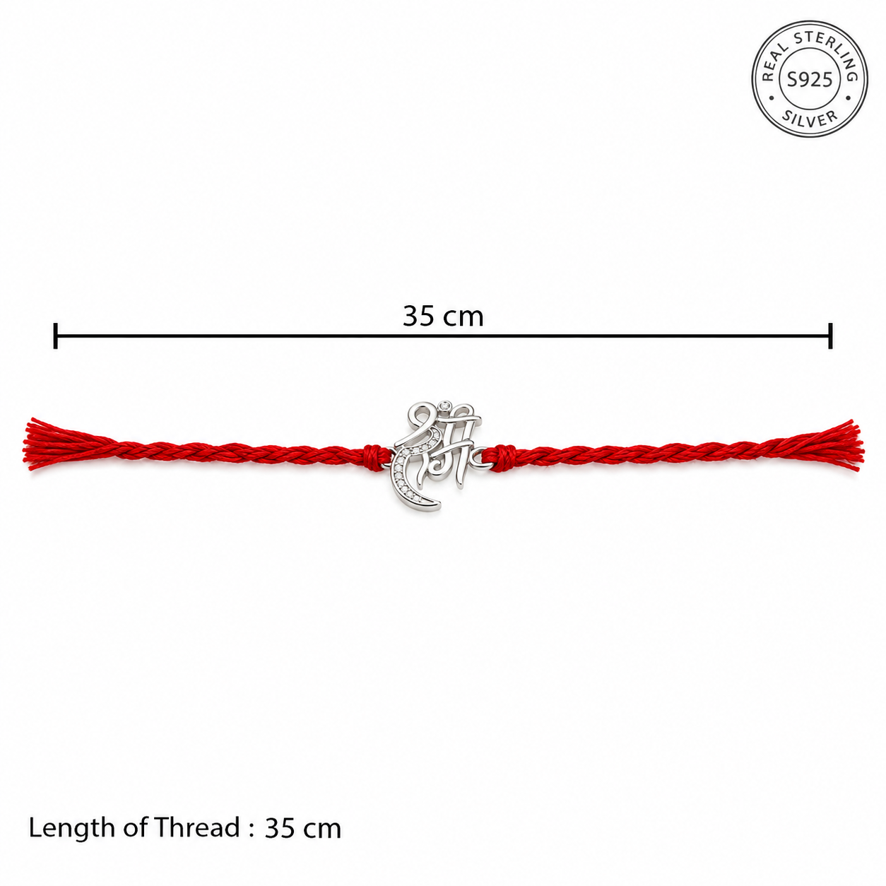 Handmade Shree Ram 925 Silver Hallmarked Rakhi