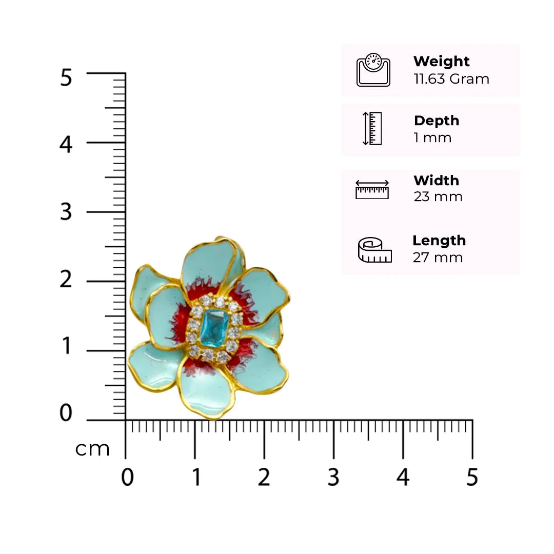 Aqua Bloom Earrings Silver