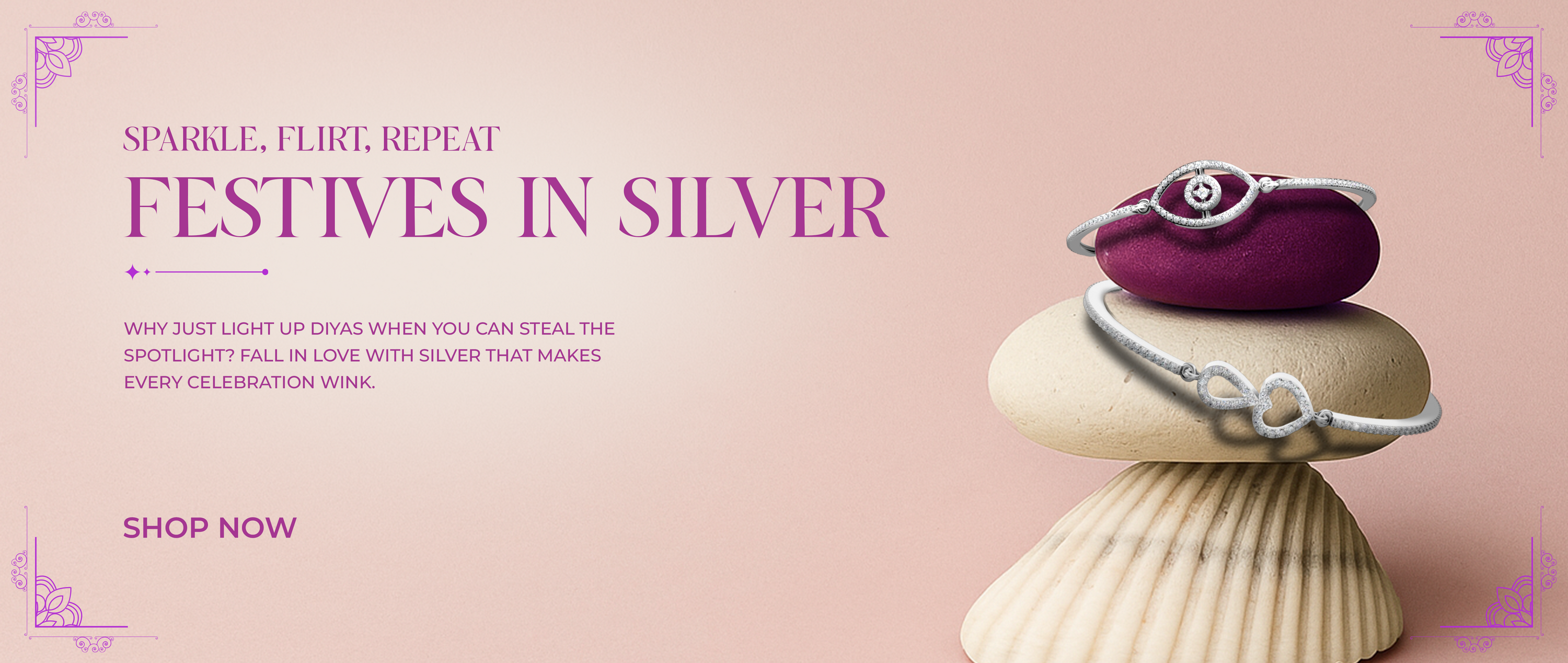 Silphony Diwali Silver Jewelry Banner – Handcrafted Silver Rings and Gifts, Celebrate Festive Moments with 925 Hallmarked Jewelry