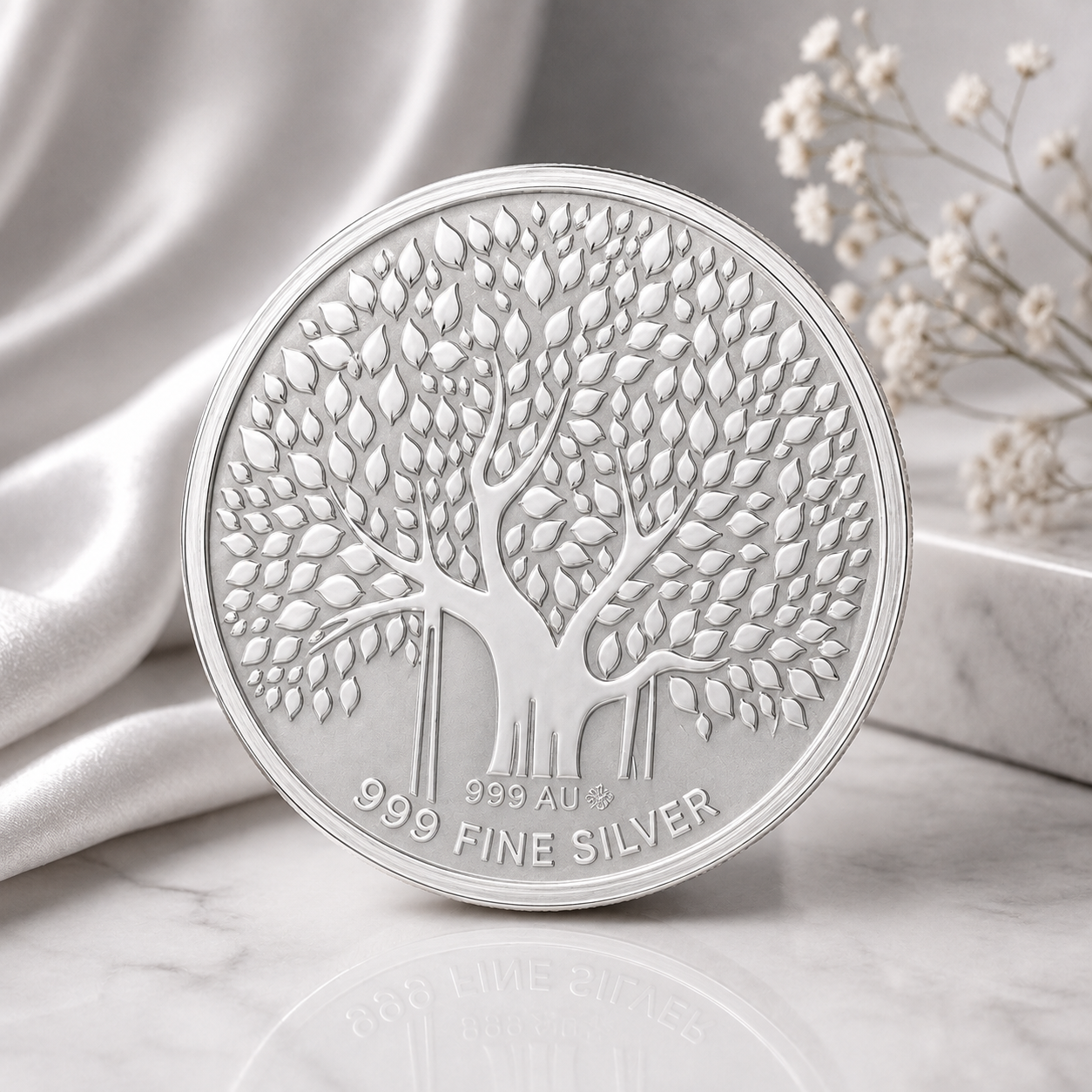 999 Silver Tree Motif Coin -5g