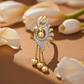 One-of-One 92.5 Silver Pearl Cascade Statement Brooch