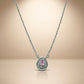 One-of One 92.5 Silver Blush Pink Teardrop Pendant Necklace