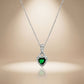 Emerald Heart - 92.5 Silver Pendant Set