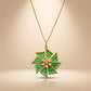 One-of-One 92.5 Silver Mint Enamel Starburst Pendant