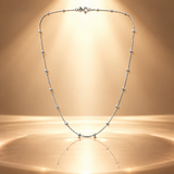 925 Silver Minimalist Beaded Chain for Dailywear Wear