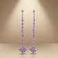 One-of-One 92.5 Silver Pink Floral Drop Earrings