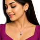Ruby Romance - Heart Silver Pendant Set