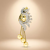 925 Sterling Silver Pearl Drop Brooch