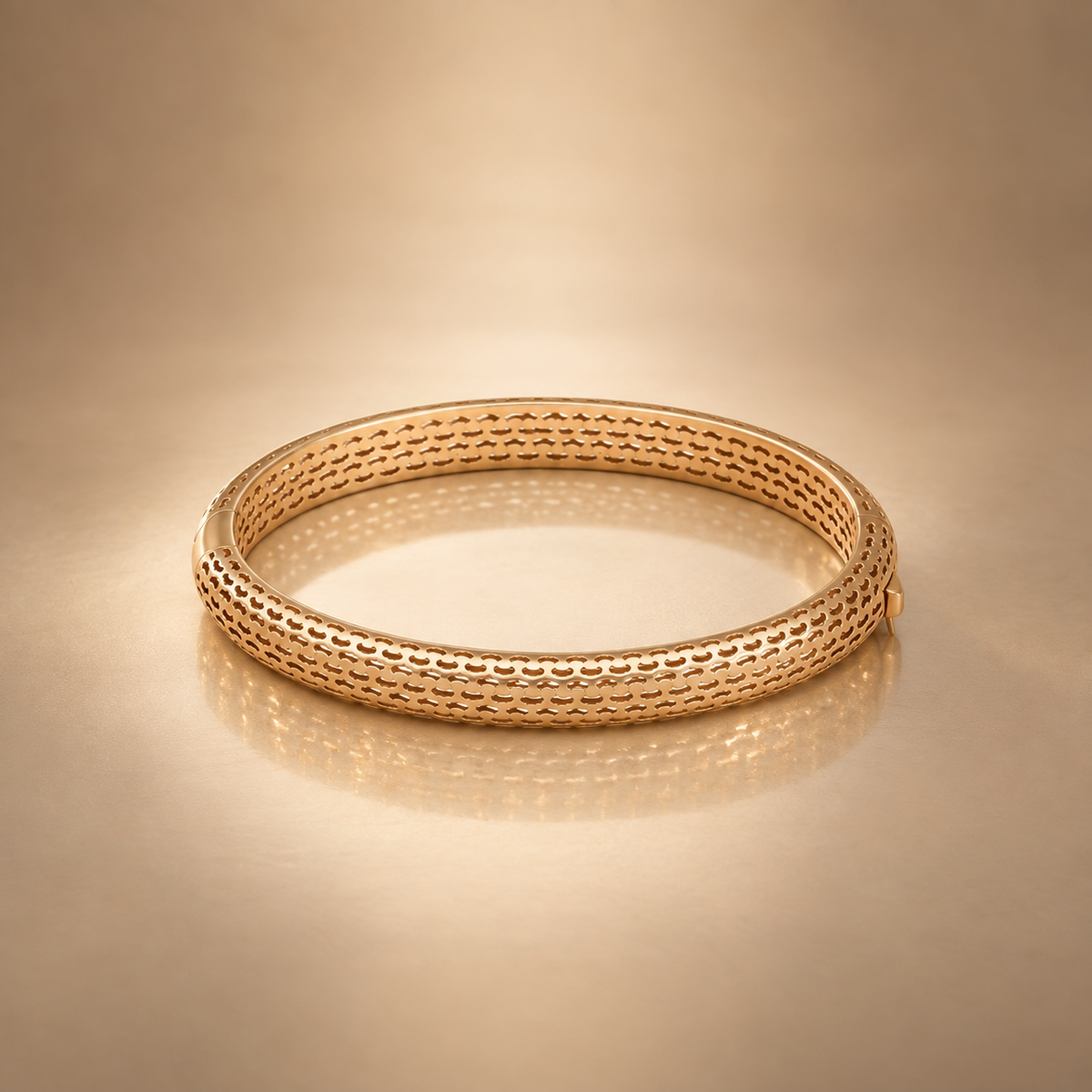 925 Sterling Silver Rose Gold Openwork Bracelet for Women