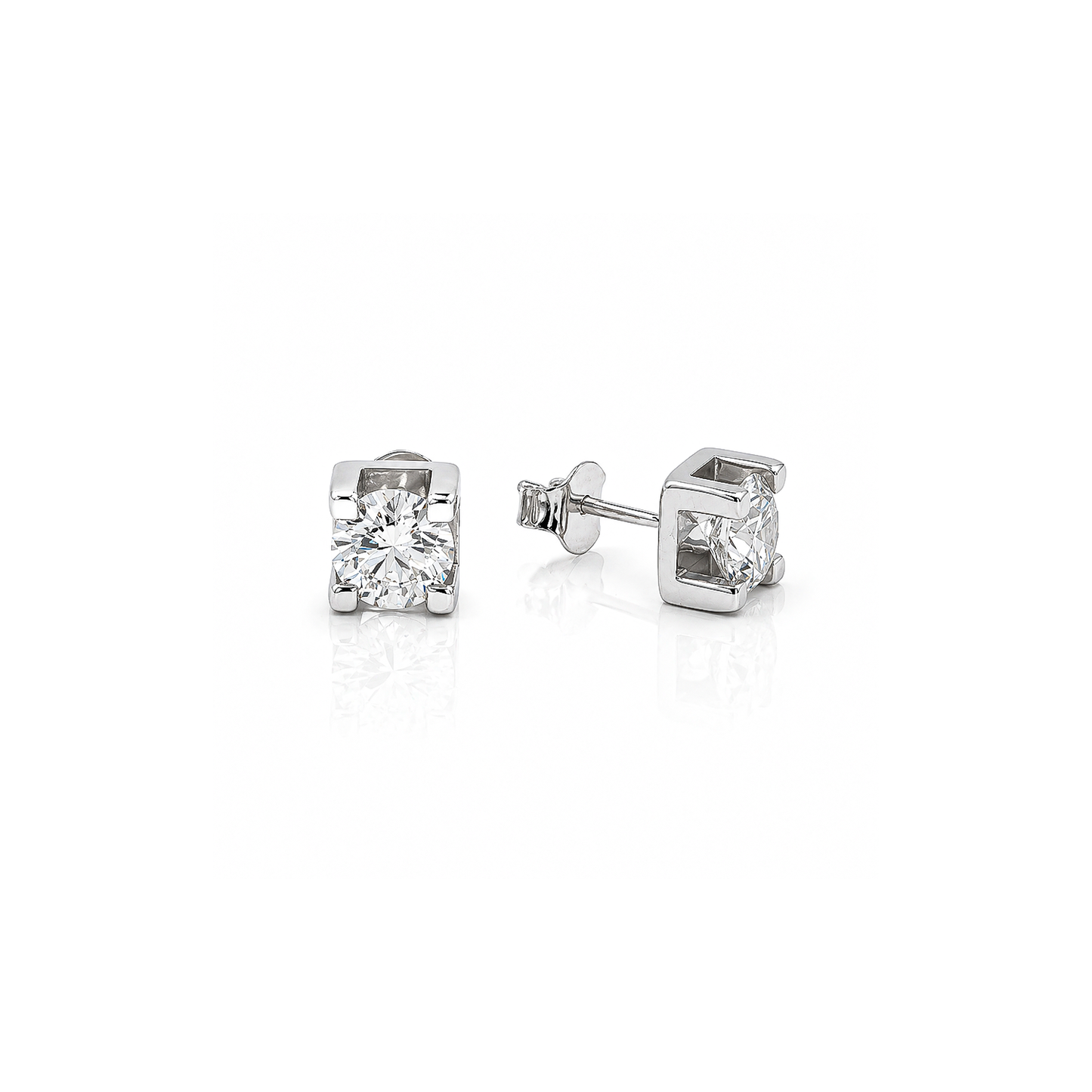2.10 Ct Lab Grown Diamond Stud 925 Sterling Silver Solitaire Earrings for Women
