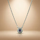 One-of-One 92.5 Silver Simulant Amethyst Teardrop Pendant Necklace