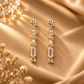 Floral 925 Sterling Silver Long Drop Earrings For Women