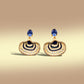 Ocean Blue Geode Drop Earrings