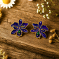 Royal Purple Orchid Statement Stud Earrings