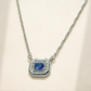 One-of-One 92.5 Silver Blue Simulant Sapphire Octagonal Pendant