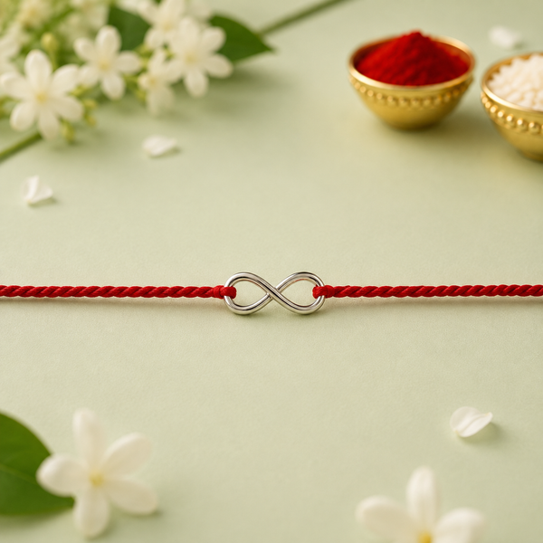 Handmade 925 Silver Infinity Hallmarked Rakhi
