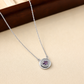 One-of-One 92.5 Silver Simulant Amethyst Round Pendant