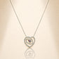 92.5 Silver Purple Pear Cut Heart Swirl Pendant Necklace