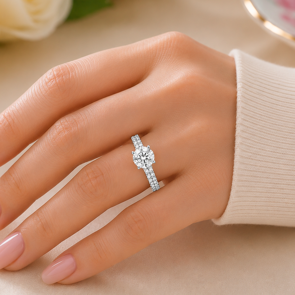 Eternal Solitaire - Silver Ring