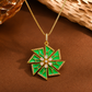 One-of-One 92.5 Silver Mint Enamel Starburst Pendant