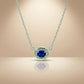 One-of-One 92.5 Silver Round Navy Pendant Necklace
