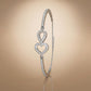 Twin Hearts – Adjustable Silver Bracelet