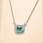 One-of-One 92.5 Silver Simulant Emerald Octagonal Pendant