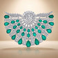 Emerald Fan Silver Pendant