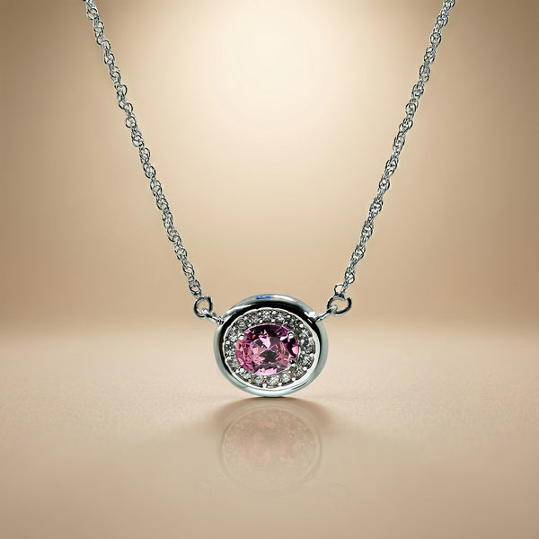 One-of-One 92.5 Silver Pink Blush Pendant Necklace