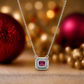 92.5 Silver One-of-One Simulant Ruby Octagonal Pendant