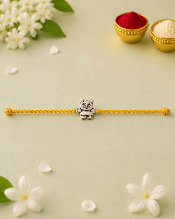 Handmade 925 Silver Teddy Bear Hallmarked Rakhi