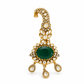 925 Sterling Silver Emerald Bridal Hairpin | Traditional Indian Juda Pin