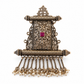 925 Sterling Silver Oxidized Statement Pendant with Red Square Stone & Pearl Dangles | Traditional Indian Jewelry