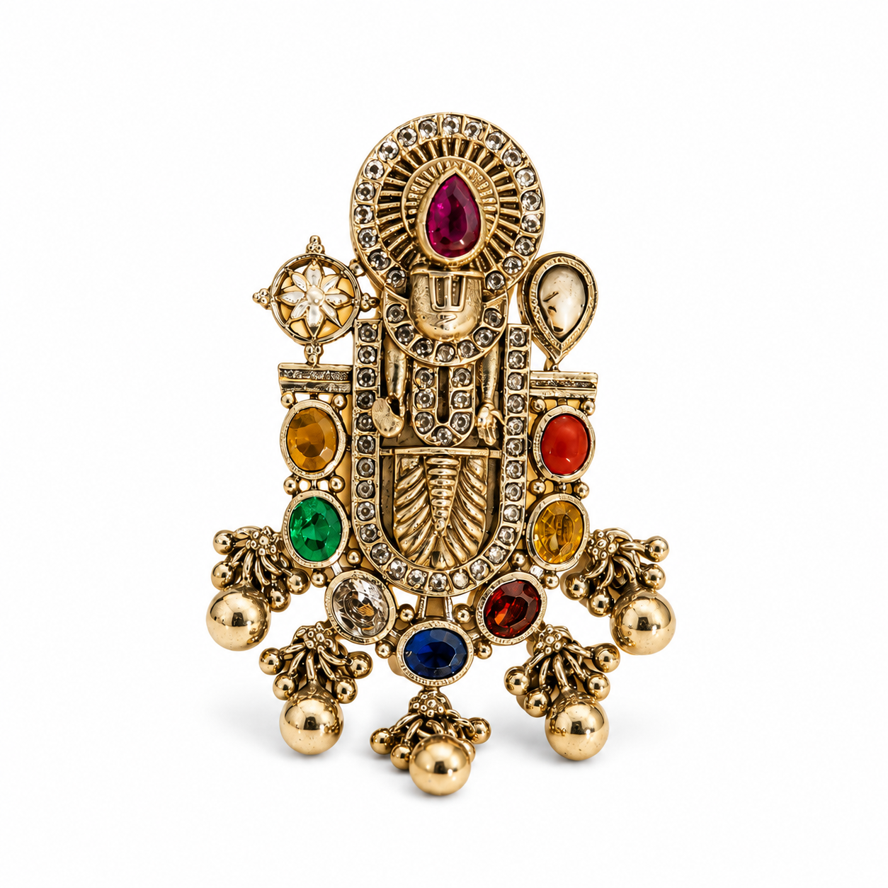 925 Sterling Silver Lord Venkateswara Deity Pendant Indian Spiritual Jewellery