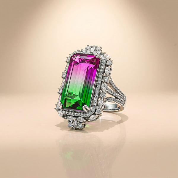 One-of-One Bi-Color Stone Ring
