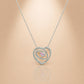 92.5 Silver Blush Pink Pear Cut Heart Swirl Pendant Necklace
