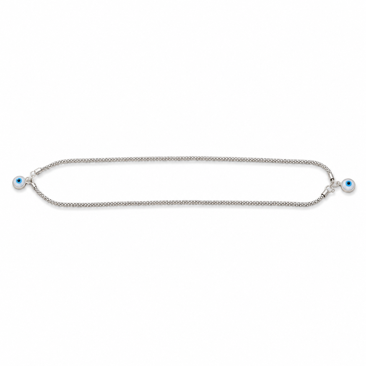 Evil Eye 925 Sterling Silver Anklet for Women