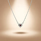 92.5 Silver Romantic Ruby Heart Pendant Necklace