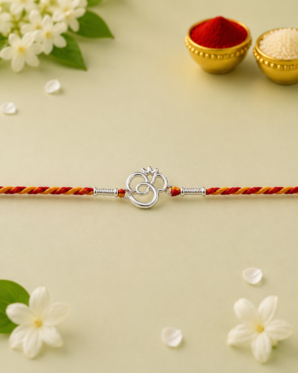Handmade Om 925 Silver Hallmarked Rakhi
