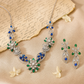 92.5 Sterling Silver Floral Cascade Necklace Set