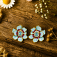 Aqua Bloom Earrings Silver ( Pre-Order)