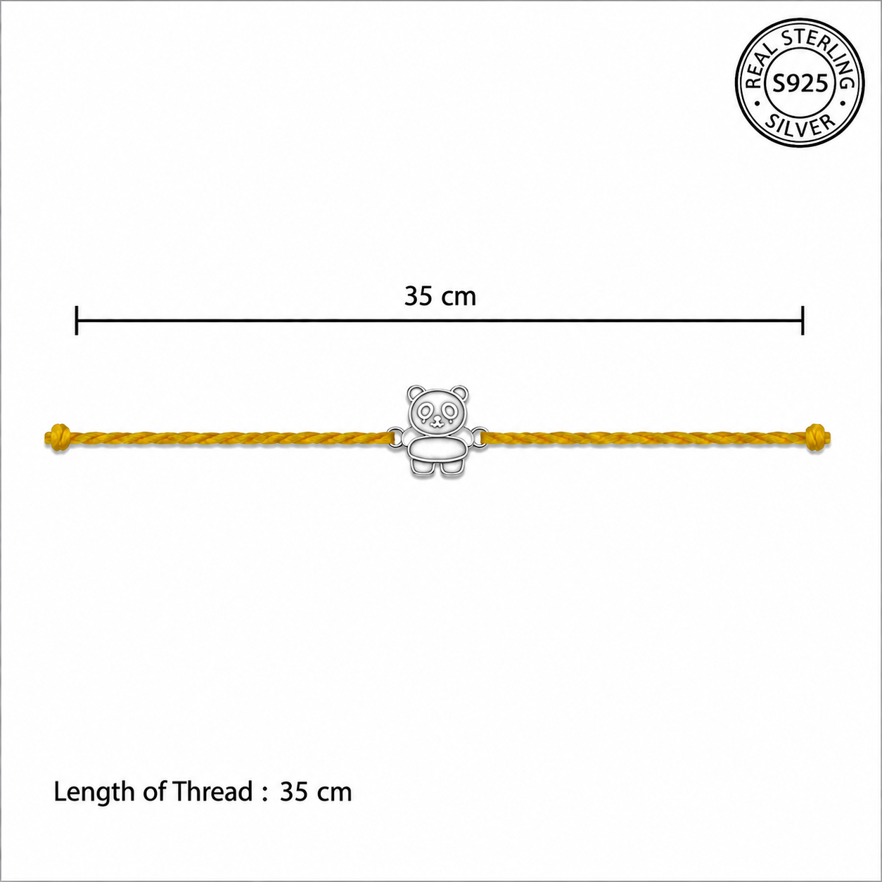 Handmade 925 Silver Teddy Bear Hallmarked Rakhi