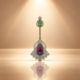 0.80 ct Natural Diamond Rubellite Pendant Cum Brooch