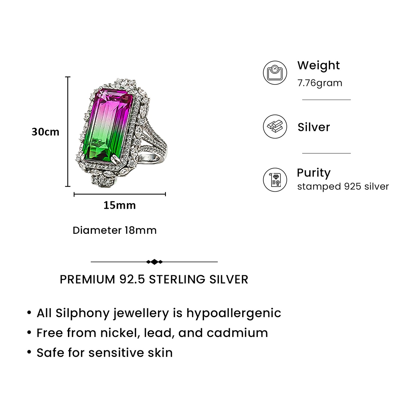 One-of-One Bi-Color Stone Ring