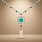 Green Red Stone Necklace Set