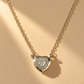 18 Inch 925 Sterling Silver Heart Shape with Moissanite Chain Pendant