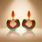 Carnelian Multi-Layer Geode Drop Earrings