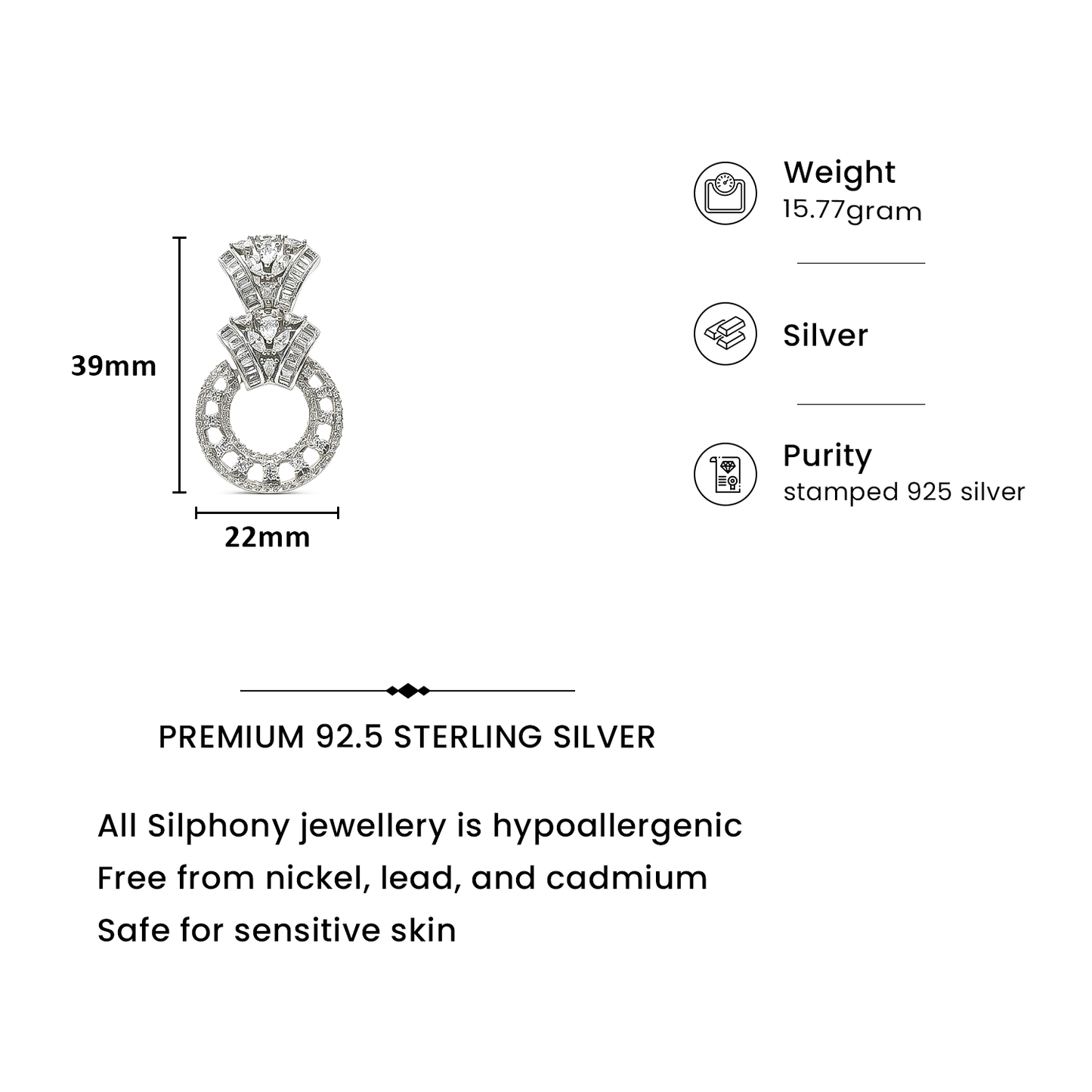 92.5 Sterling Silver Structured Luminosity Necklace Set