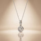 Round Sparkling Pendant Set Silver
